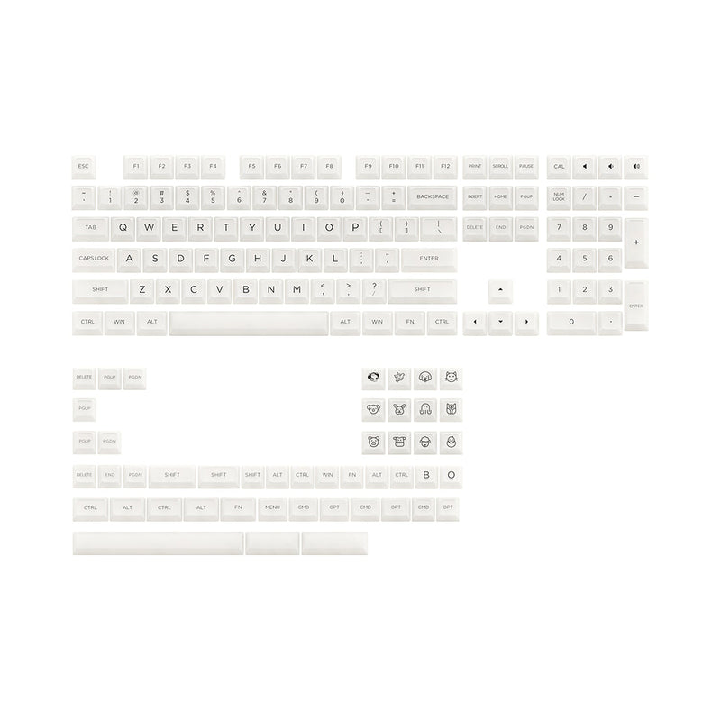 Load image into Gallery viewer, AKKO ASA Clear Transparent Keycaps - White
