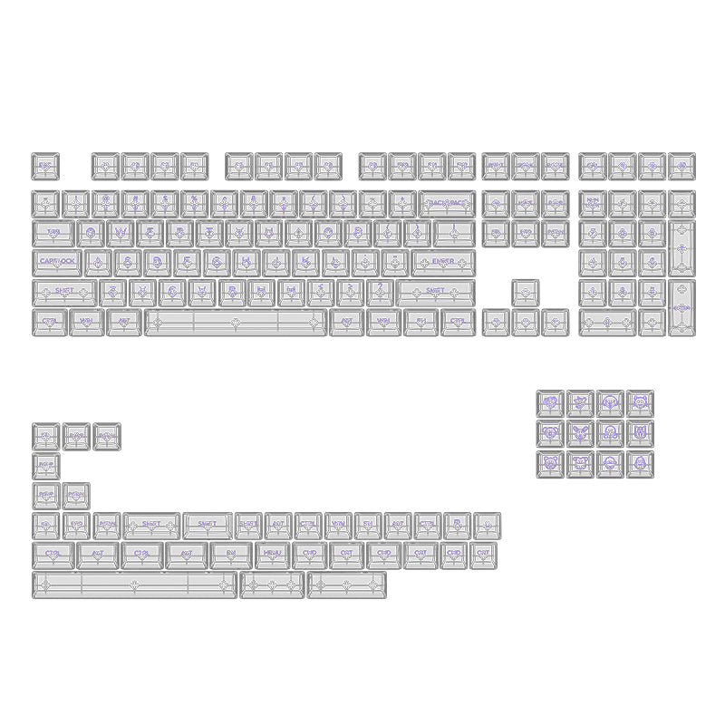 Load image into Gallery viewer, AKKO ASA Clear Transparent Keycaps
