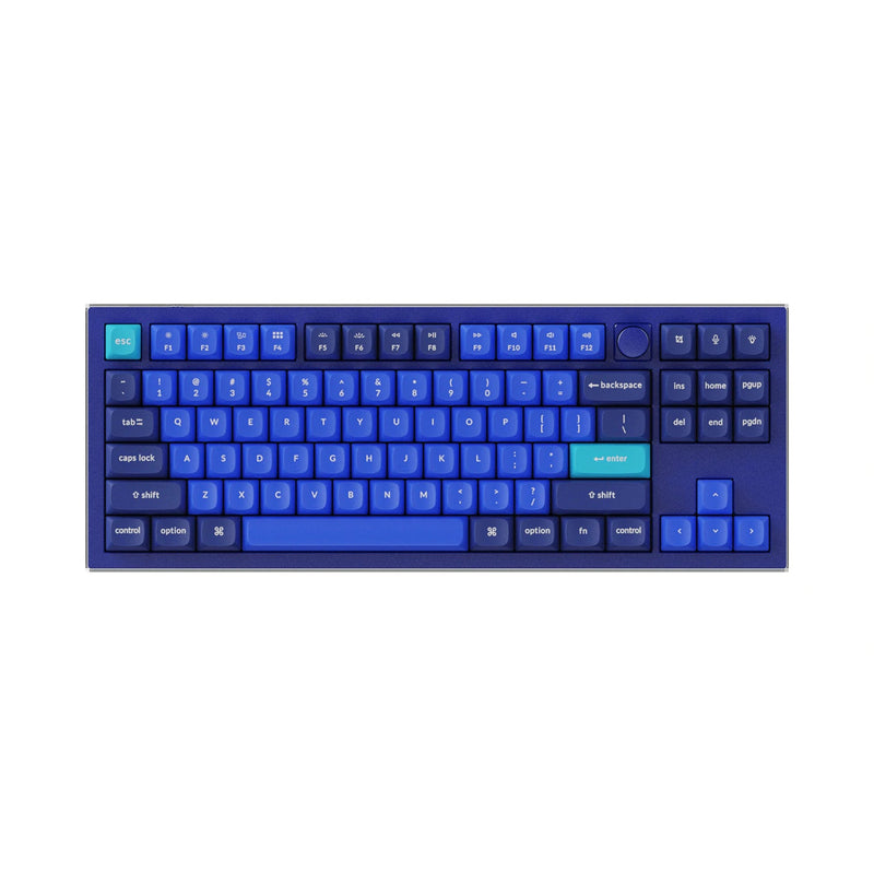 Load image into Gallery viewer, Keychron Q3 Hotswappable TKL Custom Mechanical Keyboard Grey Barebones Blue
