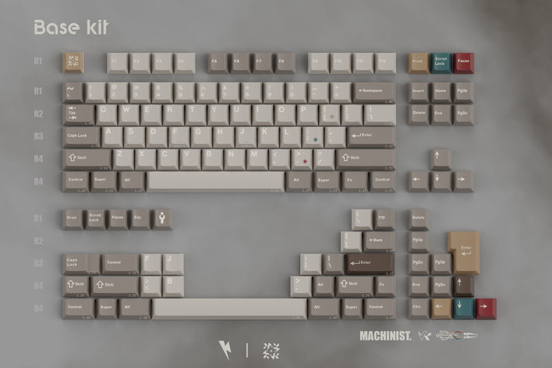 Load image into Gallery viewer, Keykobo Machinist ABS Keycaps Doubleshot Cherry Profile
