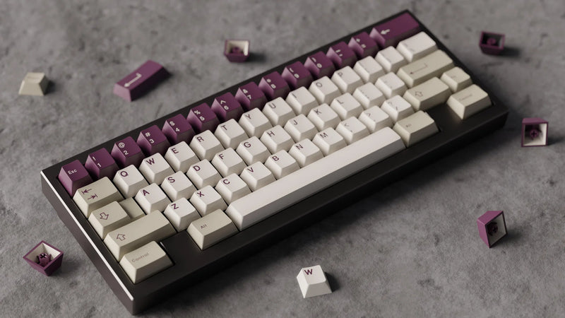 Load image into Gallery viewer, Keykobo Violet Alert ABS Keycaps Doubleshot Cherry Profile

