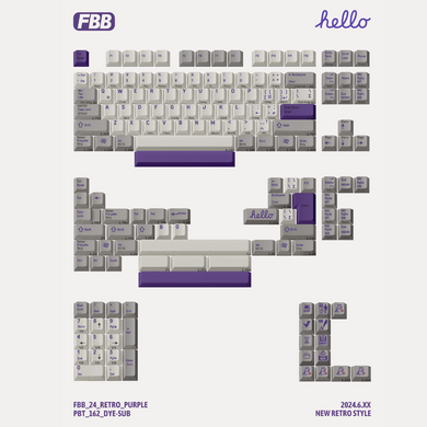 FBB Retro Purple PBT Cherry Profile Keycap Set