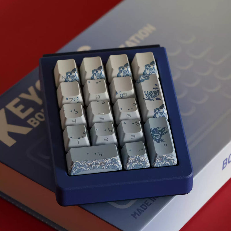 Load image into Gallery viewer, JKDK Delftware Shine Through OEM Profile PBT Keycaps [Side Printed]
