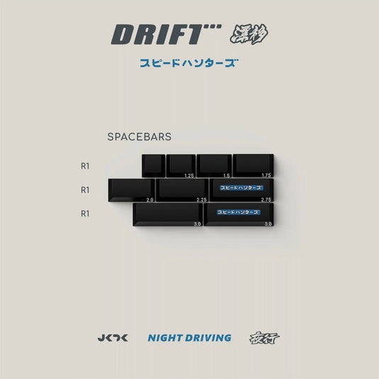 JKDK Drift PBT Cherry Profile Dye-Sub Keycaps