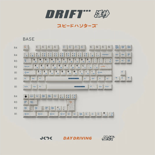 JKDK Drift PBT Cherry Profile Dye-Sub Keycaps