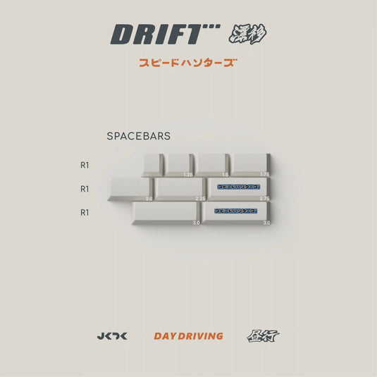 JKDK Drift PBT Cherry Profile Dye-Sub Keycaps