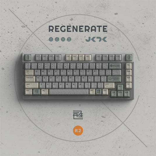 JKDK Regenerate R2 PBT Cherry Profile Dye-Sub Keycaps