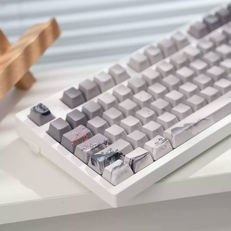 Load image into Gallery viewer, JKDK Shanshui Shine Through OEM Profile PBT Keycaps [Side Printed]
