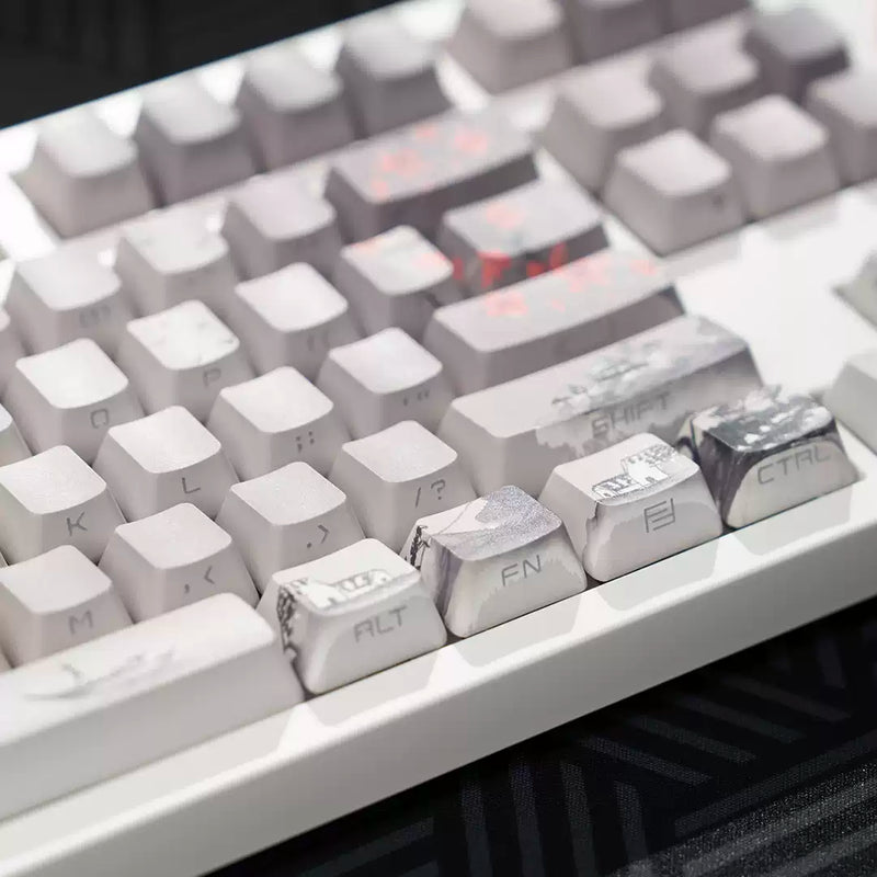 Load image into Gallery viewer, JKDK Shanshui Shine Through OEM Profile PBT Keycaps [Side Printed]
