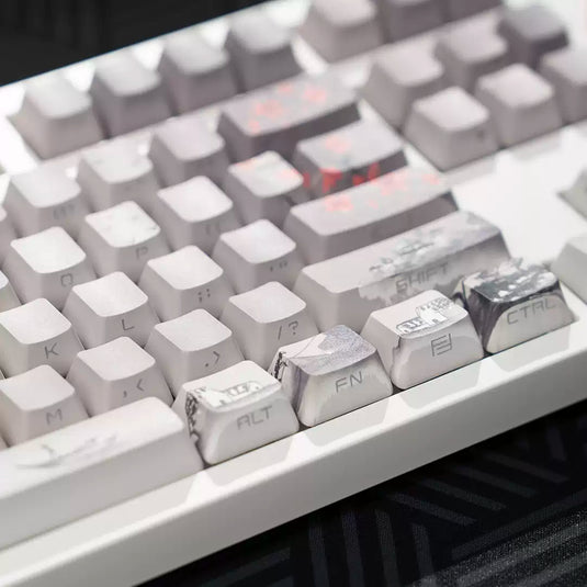 JKDK Shanshui Shine Through OEM Profile PBT Keycaps [Side Printed]