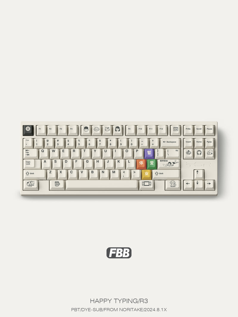 Load image into Gallery viewer, FBB Closure PBT Cherry Profile Keycap Set
