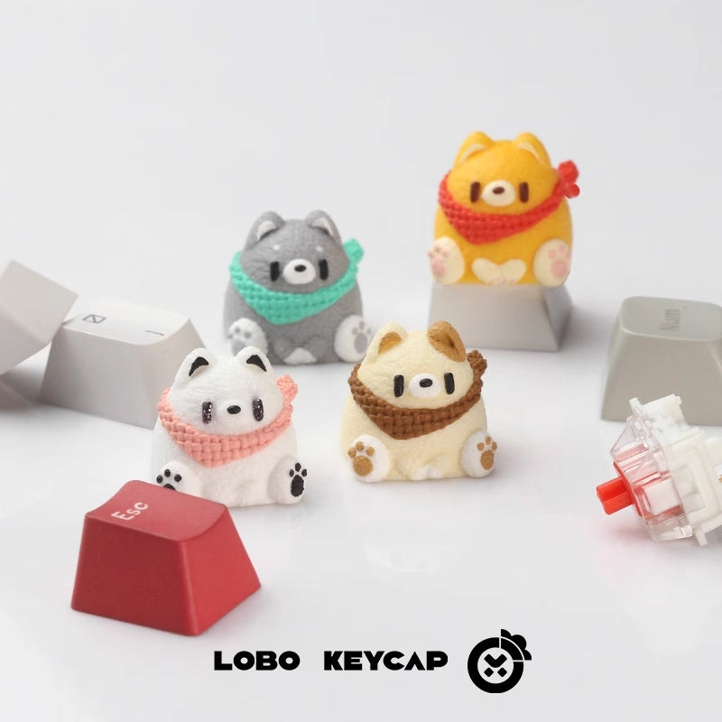 Load image into Gallery viewer, LOBO Keycap Shiba Inu Artisan Keycaps
