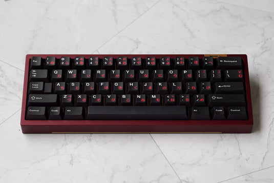 JKDK WOB Red Hiragana PBT Cherry Profile Dye-Sub Keycap Set