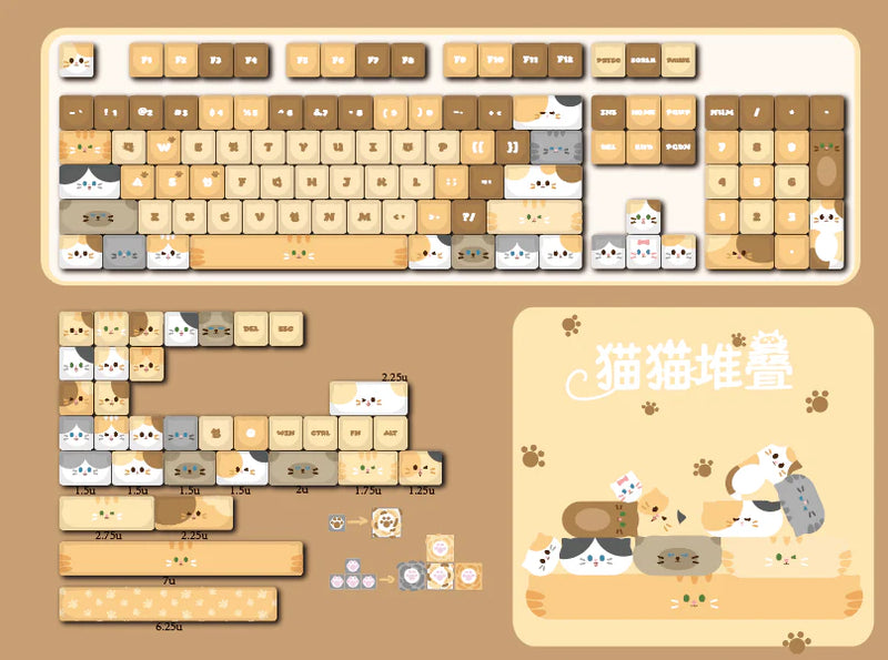 Load image into Gallery viewer, SoulCat MAO Dye-Sub Keycap Set
