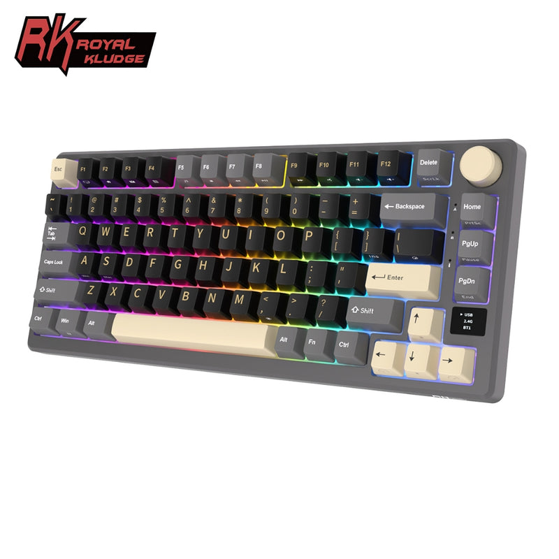 Load image into Gallery viewer, Royal Kludge RK M75 75% Wireless Hotswappable Keyboard
