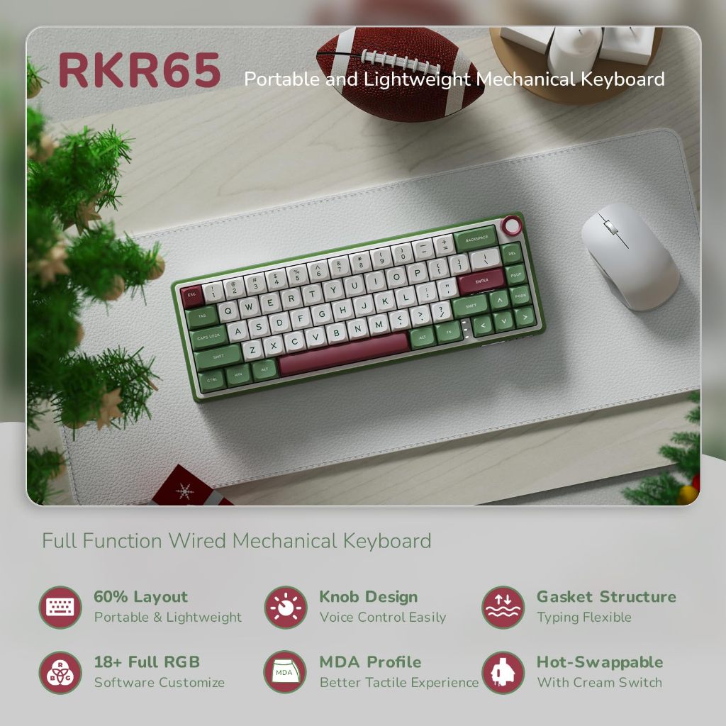 Royal Kludge RK R65 65% Wired Hot-swappable Keyboard | Mecha Malaysia