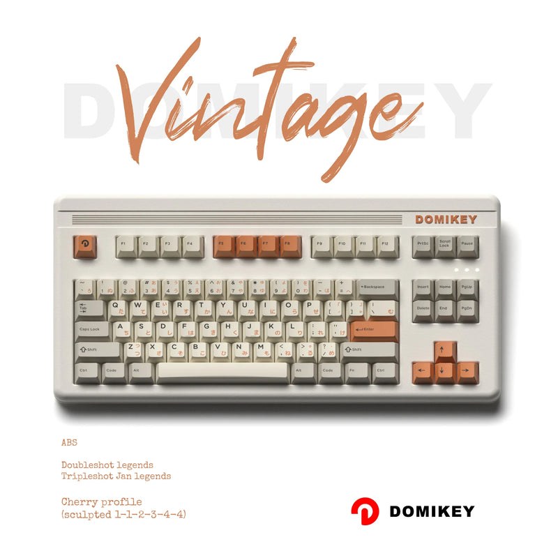 Load image into Gallery viewer, Domikey Vintage ABS Cherry Profile Keycaps

