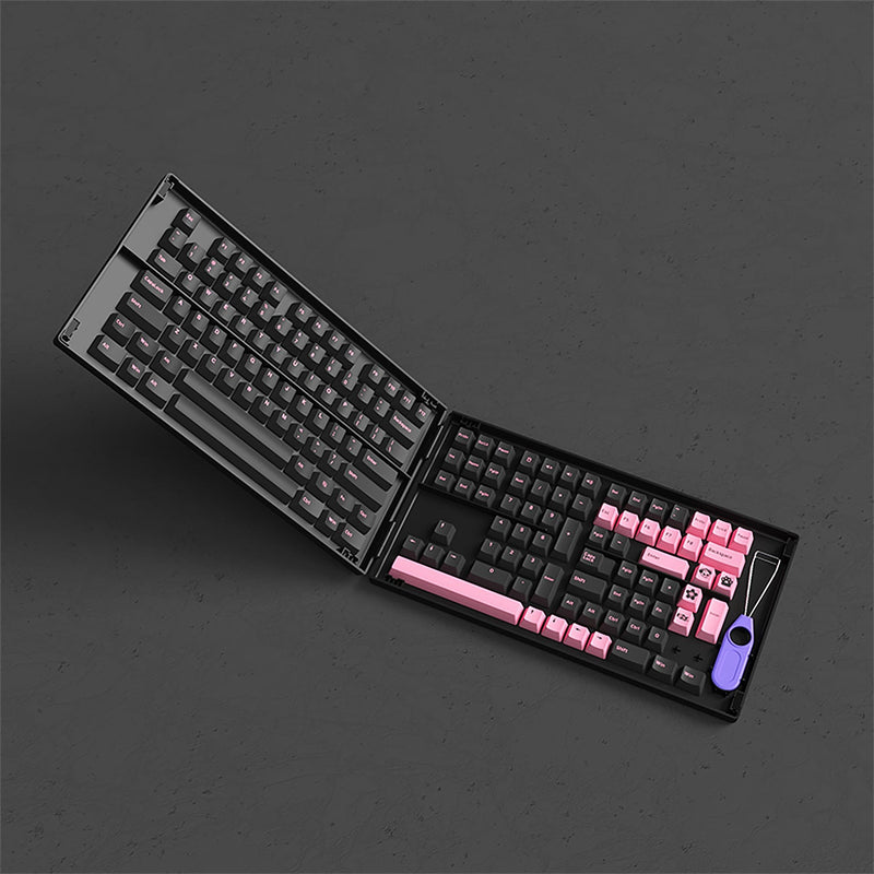 Load image into Gallery viewer, AKKO Black Pink Cherry Double Shot PBT Keycaps
