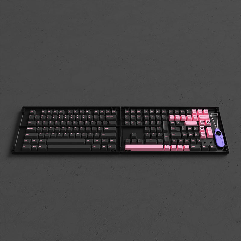 Load image into Gallery viewer, AKKO Black Pink Cherry Double Shot PBT Keycaps
