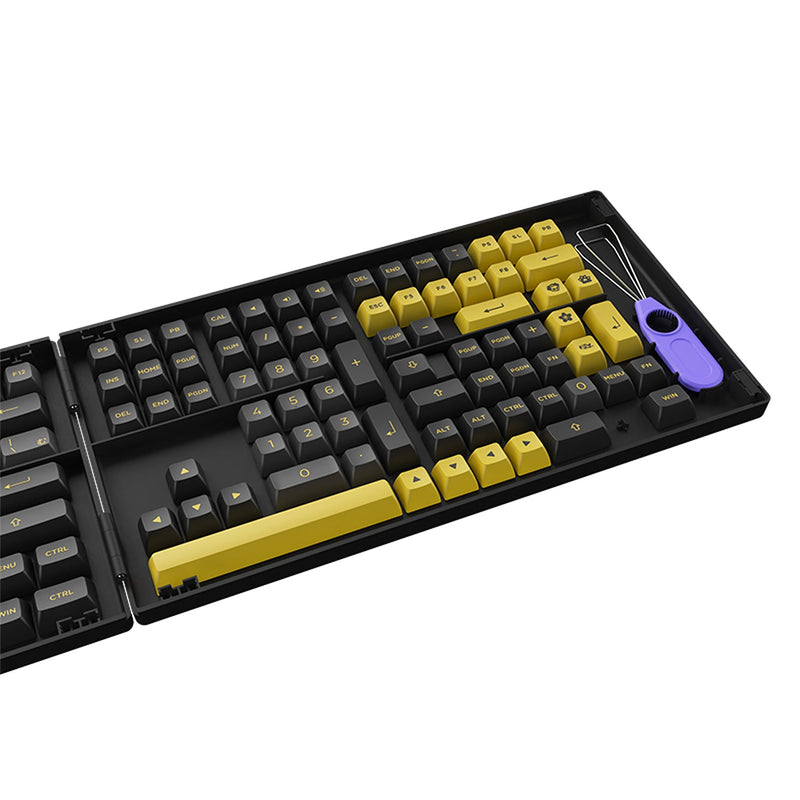 Load image into Gallery viewer, AKKO Black &amp; Gold Double Shot PBT Keycaps
