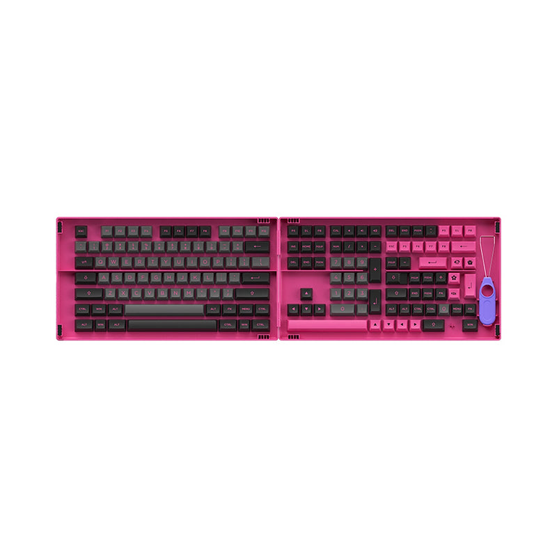 Load image into Gallery viewer, AKKO Black &amp; Rose Double Shot PBT Keycaps
