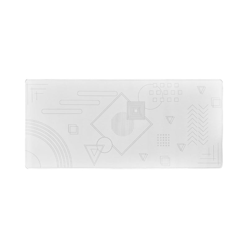 Load image into Gallery viewer, Geometric Glitch Deskmat- Light Grey
