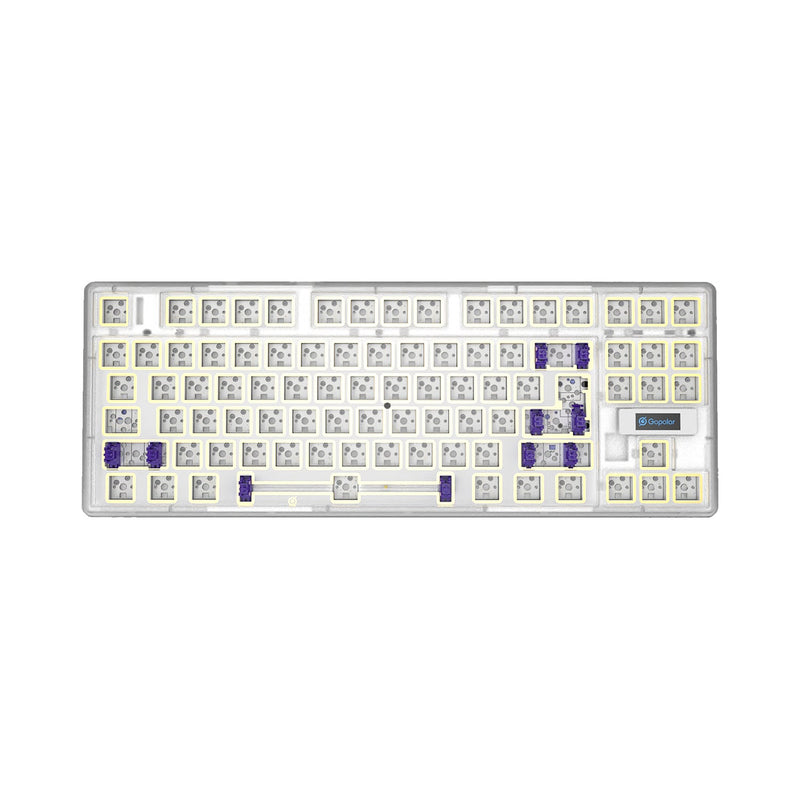 Load image into Gallery viewer, Gopolar GG86 Tenkeyless Hotswappable Barebones Keyboard - White
