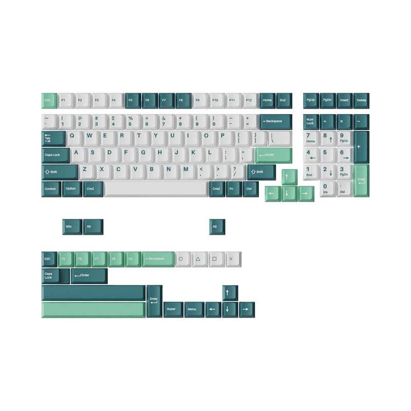 Load image into Gallery viewer, Keychron White Mint Double-Shot PBT Keycaps
