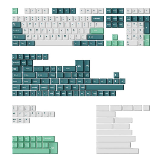 Keychron White Mint Double-Shot PBT Keycaps