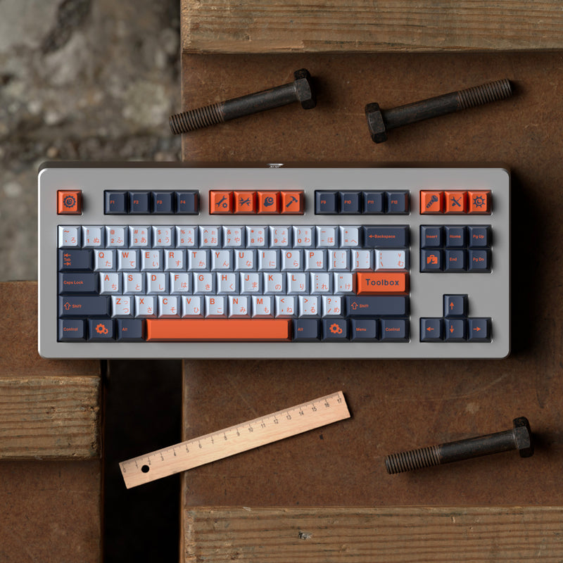 Load image into Gallery viewer, JKDK Toolbox PBT Cherry Profile Dye-Sub Keycap Set
