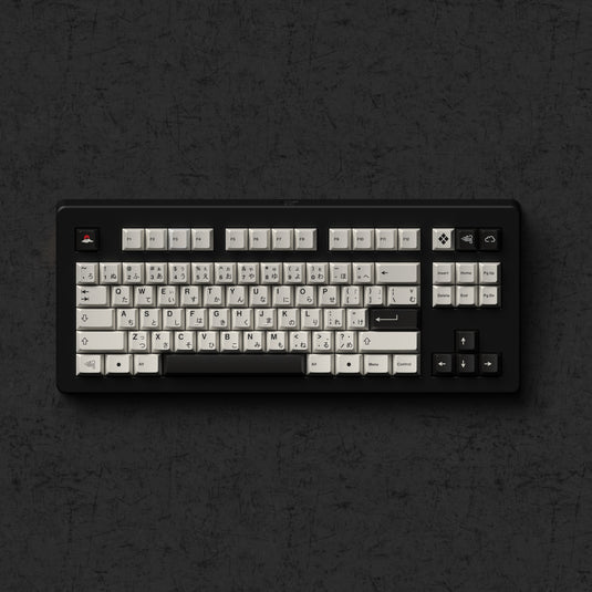 JKDK Weathering Black on White Cherry Profile Dye-Sub PBT Keycap Set