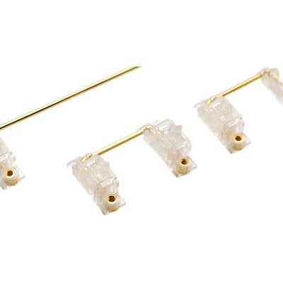 Durock V3 Screw-in Transparent Gold PCB Mounted Stabilizers