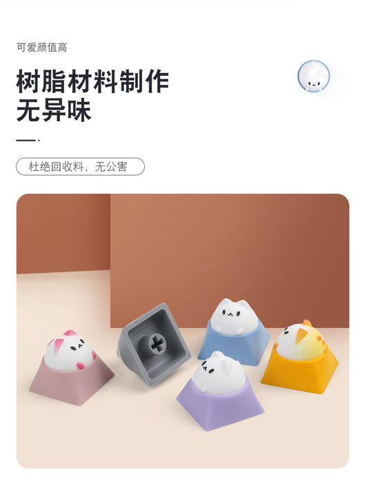 Hammer Bubble Cat Artisan Keycaps