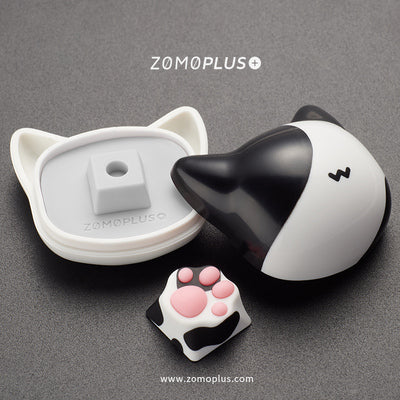 Load image into Gallery viewer, ZOMO Plus Multi-Color ABS &amp; Silicone Kitty Paw Artisan Keycap
