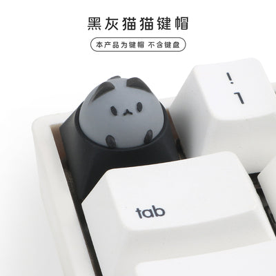 Load image into Gallery viewer, Hammer Bubble Cat Artisan Keycaps
