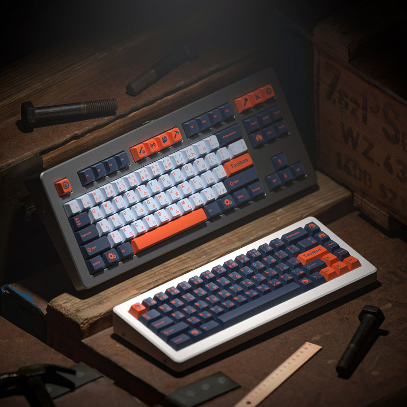Load image into Gallery viewer, JKDK Toolbox PBT Cherry Profile Dye-Sub Keycap Set
