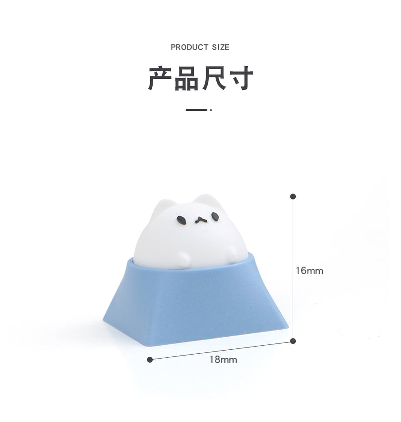 Load image into Gallery viewer, Hammer Bubble Cat Artisan Keycaps
