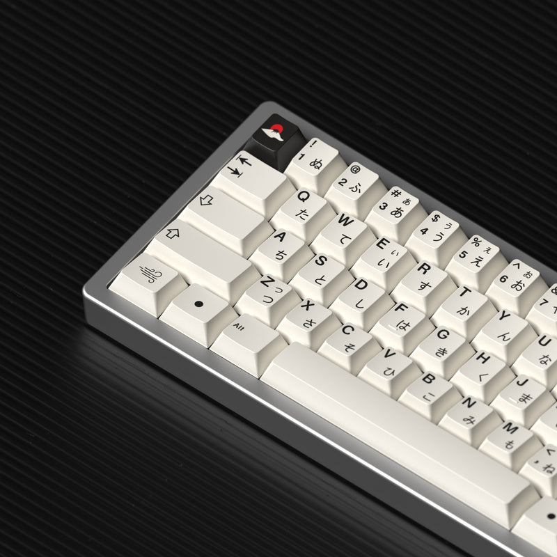 Load image into Gallery viewer, JKDK Weathering Black on White Cherry Profile Dye-Sub PBT Keycap Set
