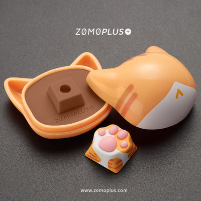 ZOMO Plus Multi-Color ABS & Silicone Kitty Paw Artisan Keycap