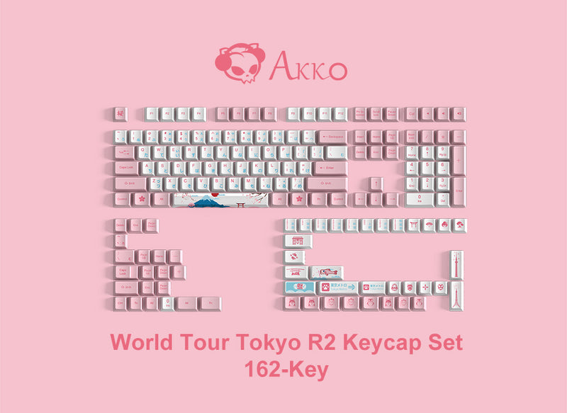 Load image into Gallery viewer, AKKO World Tour Tokyo R2 Double Shot PBT Keycaps
