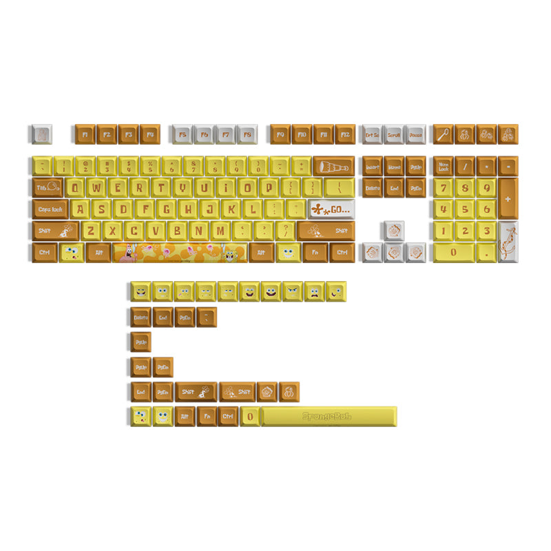 Load image into Gallery viewer, AKKO SpongeBob Dye-Sub PBT Keycap Set
