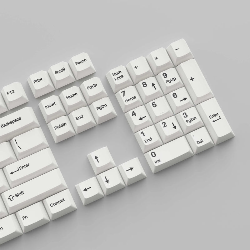 Load image into Gallery viewer, Keychron Cherry Double Shot PBT Keycap Set - Black on White
