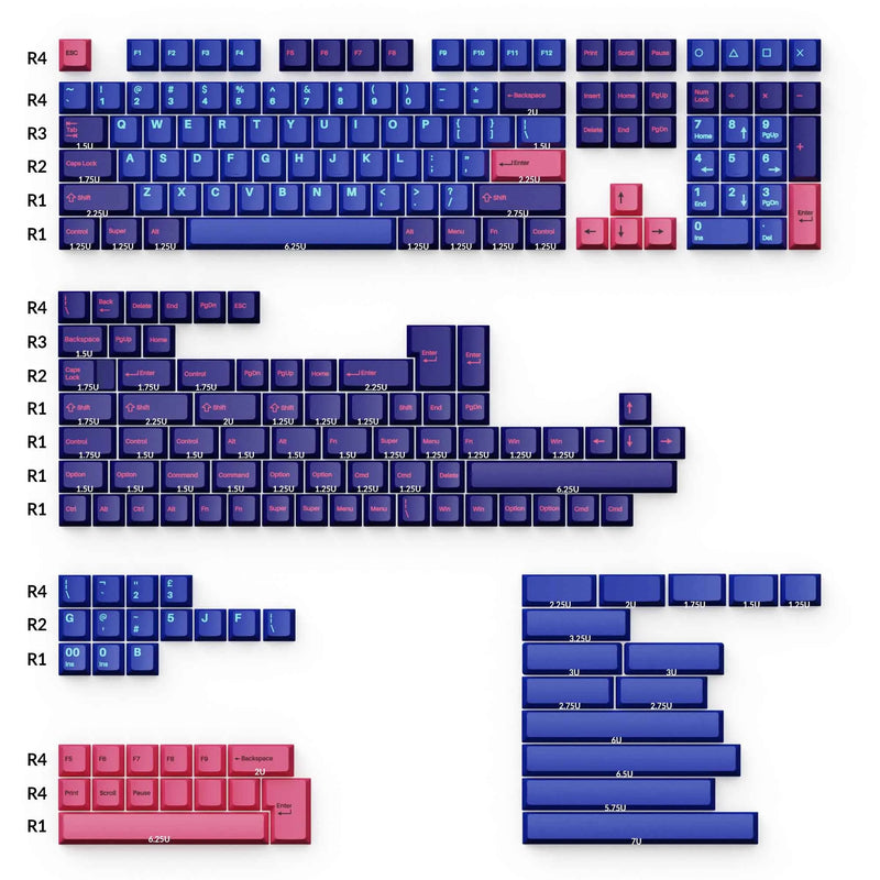 Load image into Gallery viewer, Keychron Cherry Double Shot PBT Keycap Set - Player
