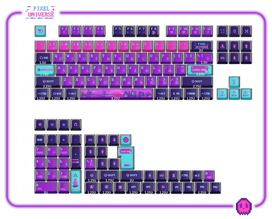 Keychron OEM Dye-Sub PBT Full Set - Pixel Universe