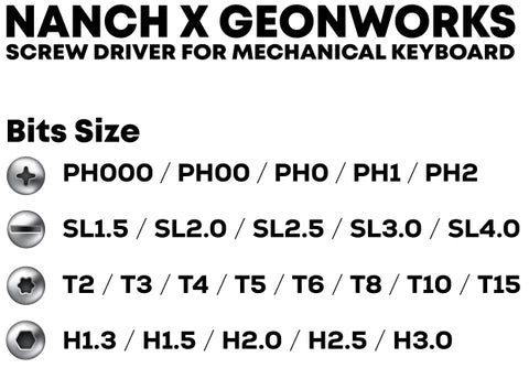 GEONWORKS x NANCH Screw Driver Set