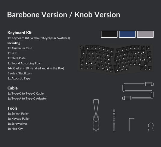 Keychron Q10 Barebone - QMK & VIA Mechanical Keyboard